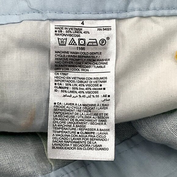 Old Navy Shorts Women 4 Orange Grove Floral Multicolor Linen Blend Preppy Summer - Picture 7 of 8